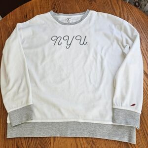 NYU Sweatshirt Womens XL White Gray Original Leage Collegiate Outfitters